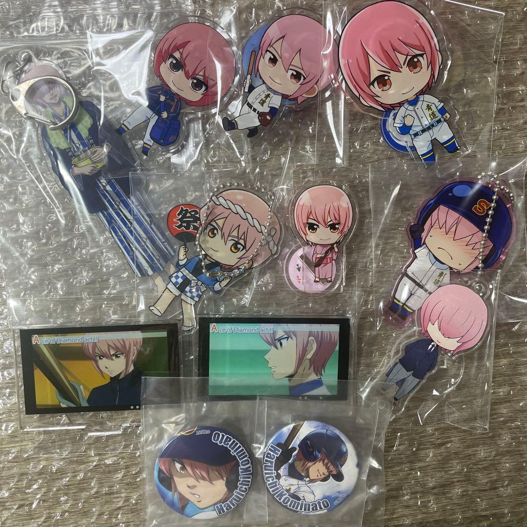 ダイヤのA 小湊春市　アクリルスタンド　キーホルダー　缶バッジ　まとめ グッズ-スタンドポップ】ダイヤのA actⅡ -Second Season- フレ