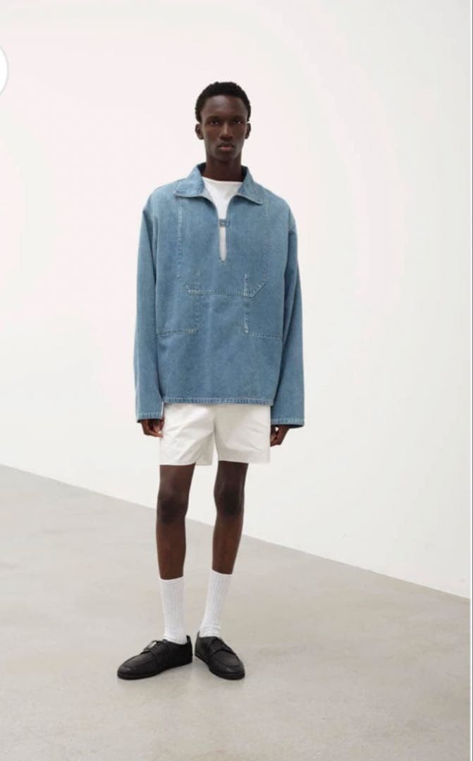 【AURALEE】SELVEDGE FADED LIGHT DENIM P/O Auralee Selvedge Faded Light Denim Pants in Light Denim Curated at