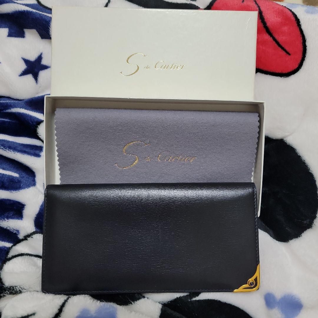 Cartier ブラックレザー 長財布 Cartier カルティエ 財布 ブラック レザー 長財布 vintage