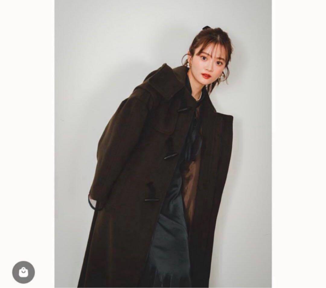 [最終値下げ]ピヌエ ロングダッフルコート チャコール PINUE 2023 Winter Collection】 オンラインショップにて販売中