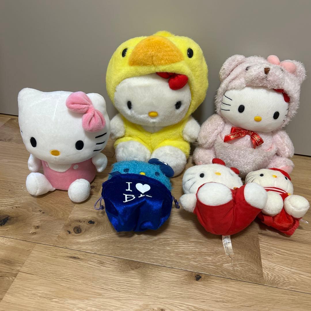 ハローキティ ぬいぐるみ レトロ サンリオ ハローキティ ぬいぐるみ ふわくた クラシック インテリア