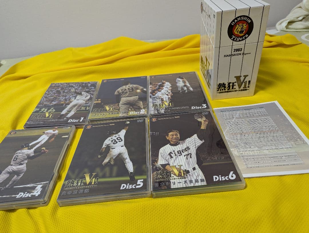 阪神タイガース２００３年優勝記念ＤＶＤ6枚組＋ハッピ 日本】2003セントラルリーグ優勝記念 阪神タイガース貨幣セット 6枚組