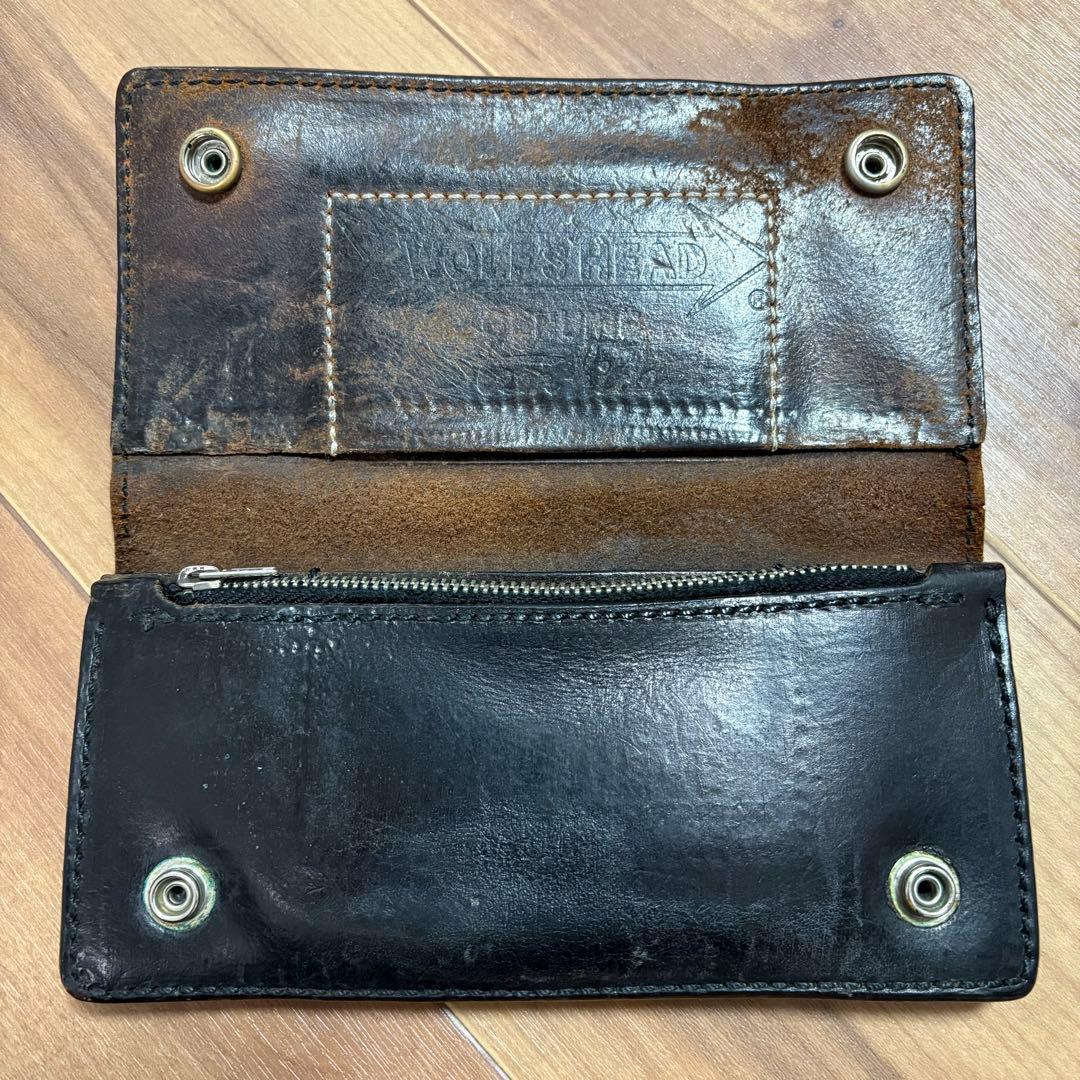 WOLF'S HEAD ウルフズヘッド 長財布 本革 プレーン vintage - メルカリ