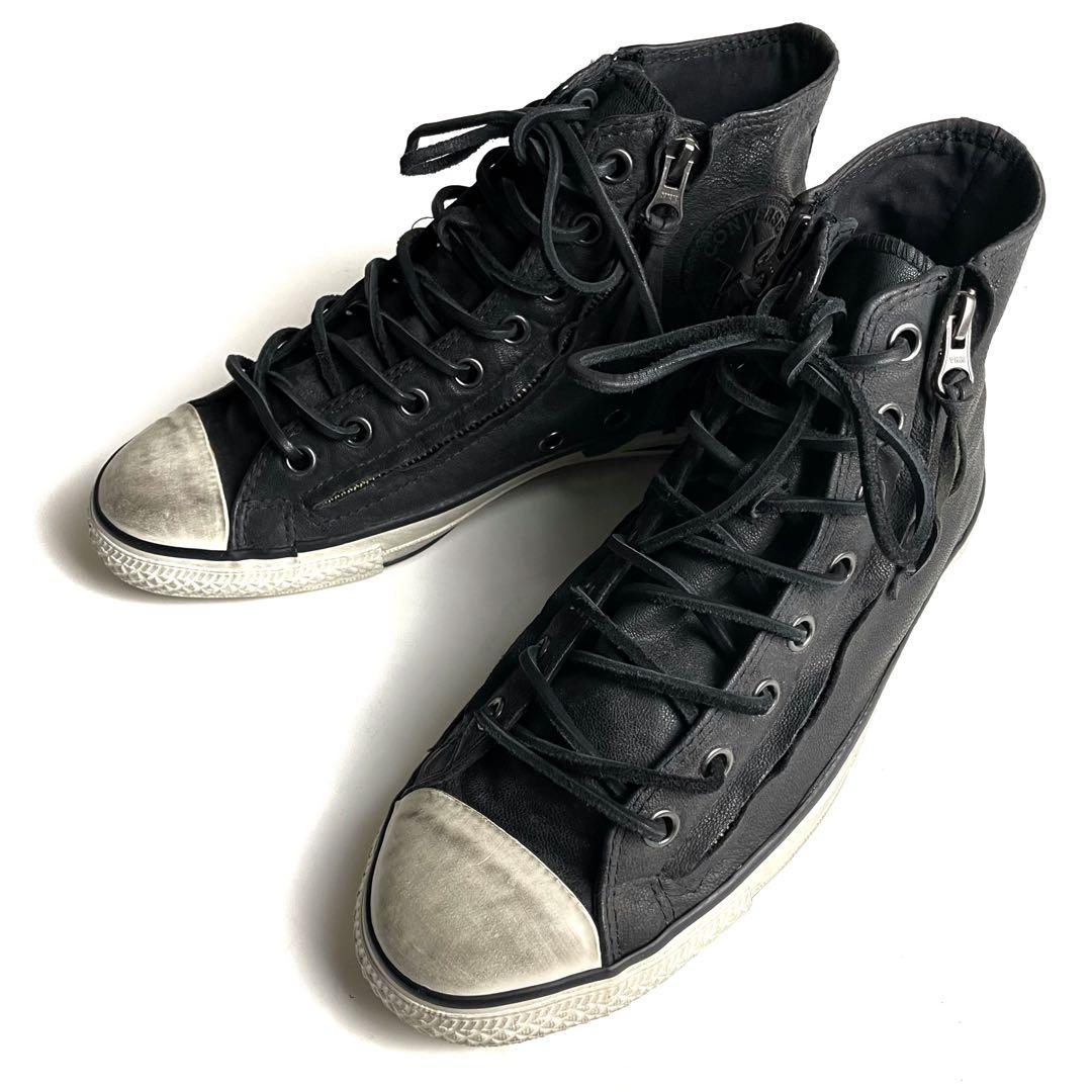 CONVERSE JOHN VARVATOS ハイカット スニーカー レザー Converse John Varvatos Chuck Taylor Hi Black Leather Sneaker Men's