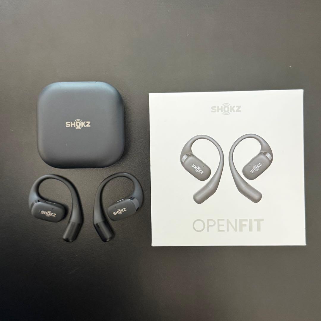 Shokz Openfit (ブラック) OpenFit Air オープンイヤーイヤホン - Shokz (ショックス) 日本