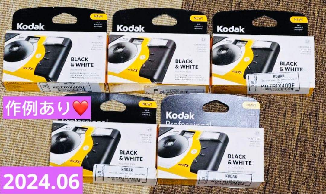 Kodak 400TX モノクロ　インスタント使い捨てカメラ　写るんです　五個❗️ Kodak プロフェッショナル 400TX使い捨てカメラ｜フジヤカメラ