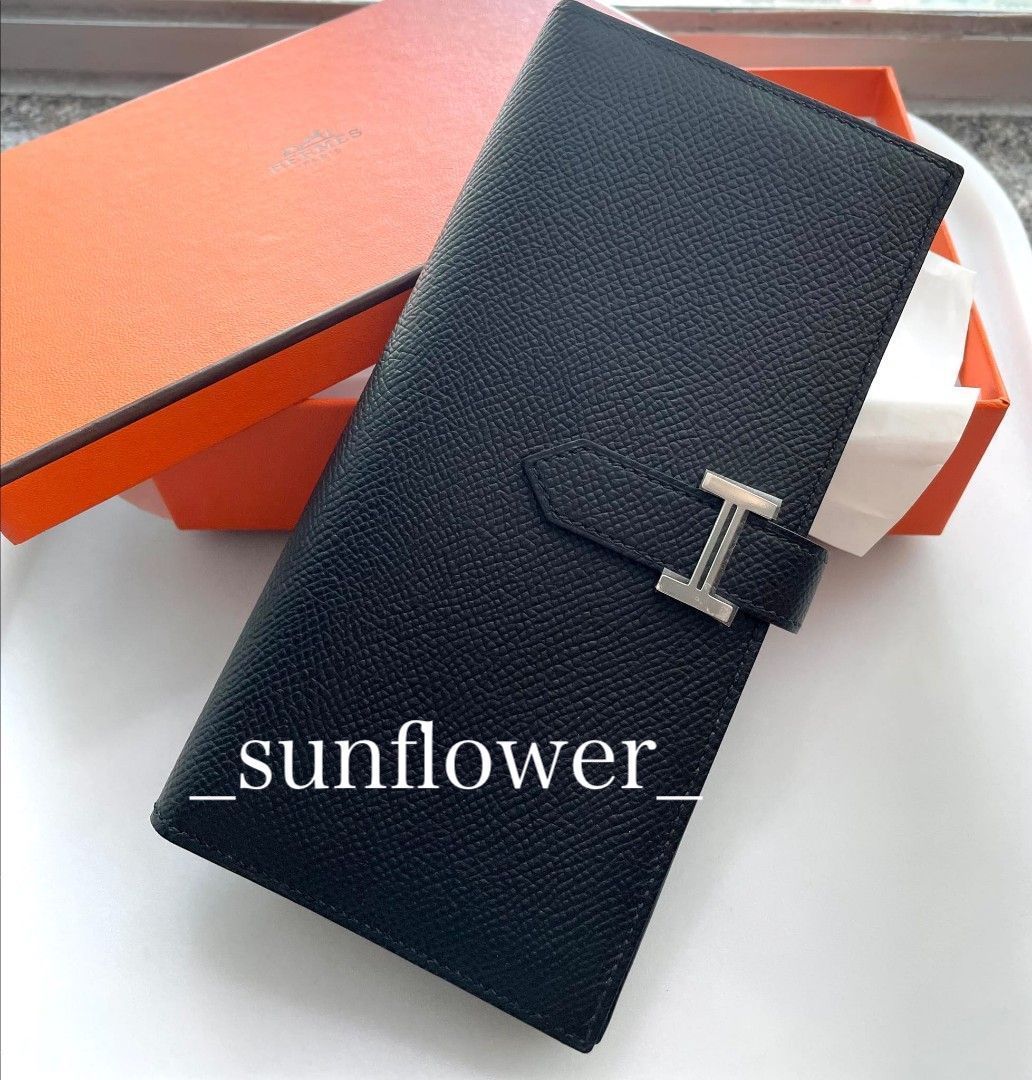 エルメス ベアンスフレ 長財布 ノワール/シルバー金具 (HERMES/長財布