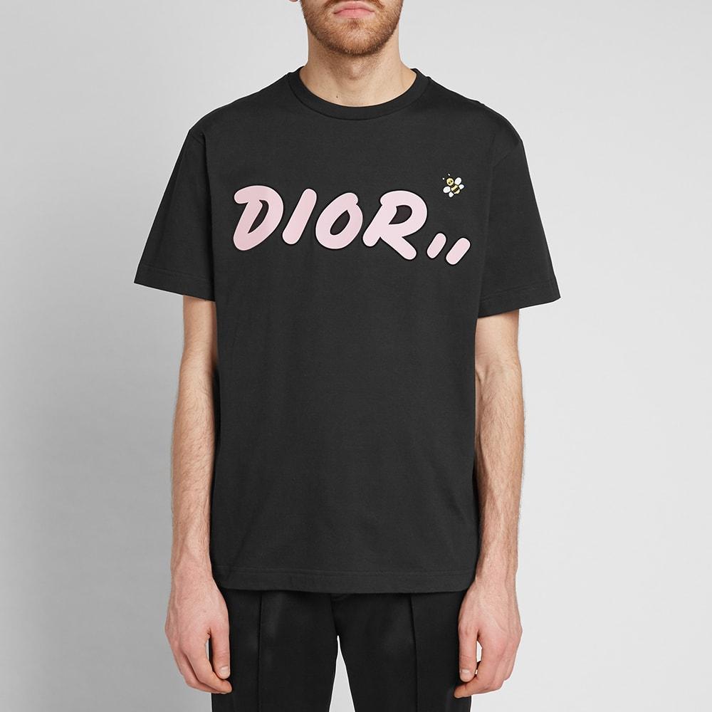Dior Homme X Kaws Dior Print Bee Embroidered Tee in Black for Men