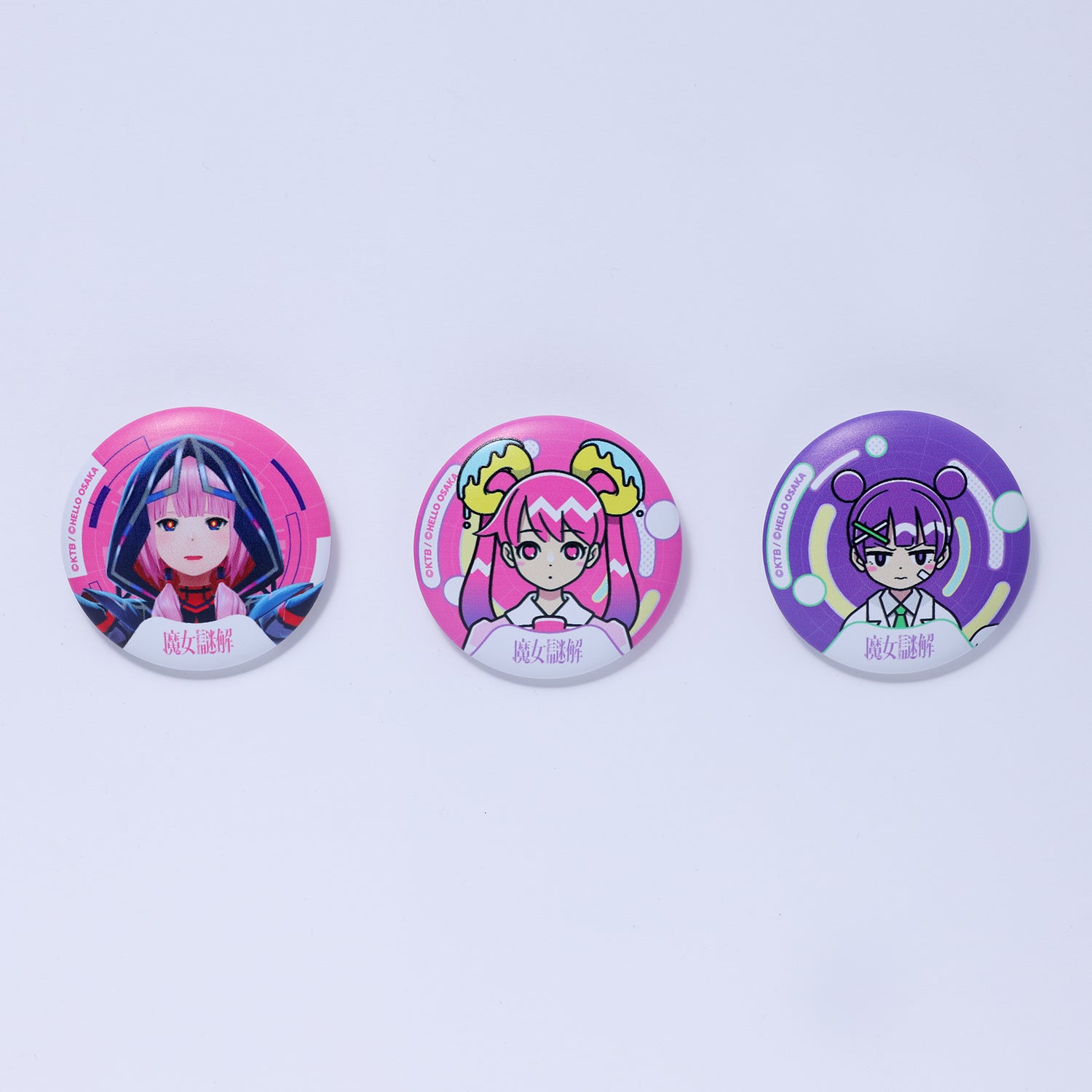 KAMITSUBAKI STUDIO×HELLO OSAKA】クッション缶バッジ3個セットA（化歩